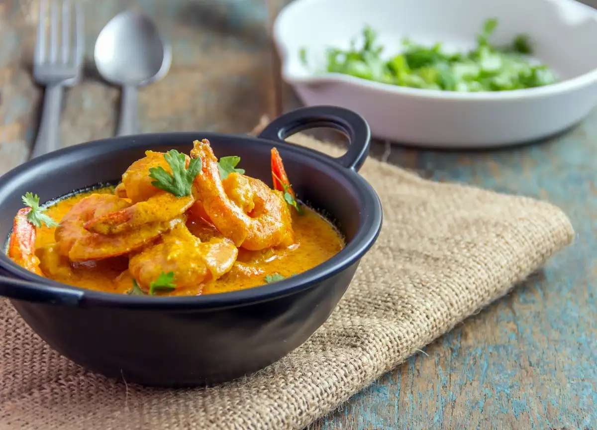 Crevettes curry